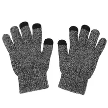 Зимние осенние мужские вязаные перчатки, мужские перчатки, деловые перчатки с сенсорным экраном, высокое качество, мужские плотные теплые шерстяные кашемировые однотонные перчатки
