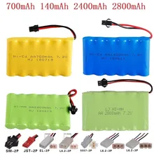 М модель) 700 мАч 1400 мАч 1800 мАч 2400 мАч 2800 мАч 7,2 В батарея для радиоуправляемых игрушек автомобилей грузовиков танковых пистолетов радиоуправляемые игрушки 7,2 в NIMH батарея NICD
