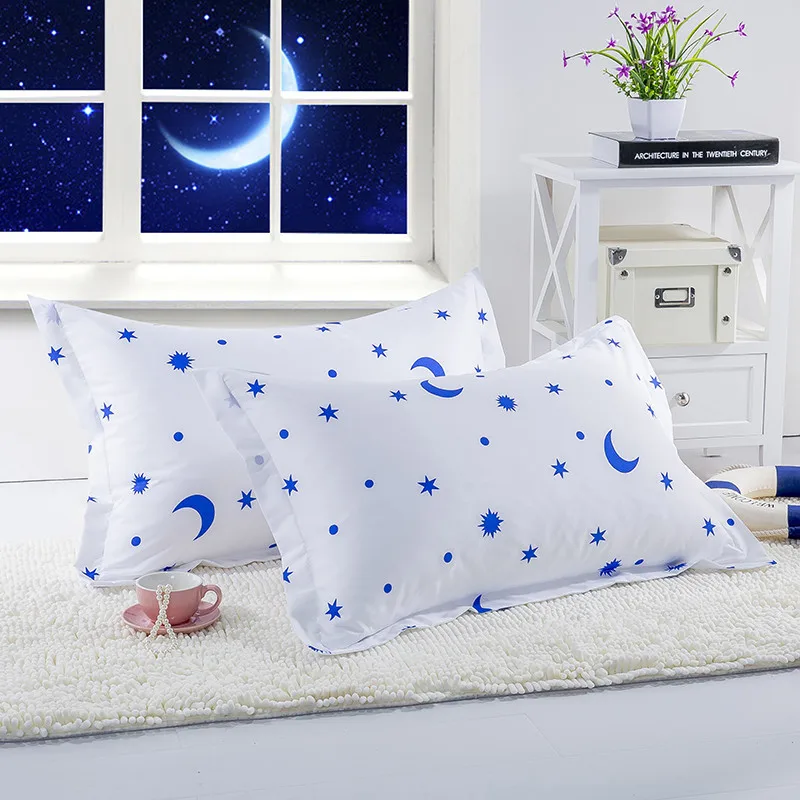 

1pc Moon Stars Polyester Pillow Case Home Decorative Pillowcase 48cm*74cm Soft Home Bedroom Pillow Cover 50