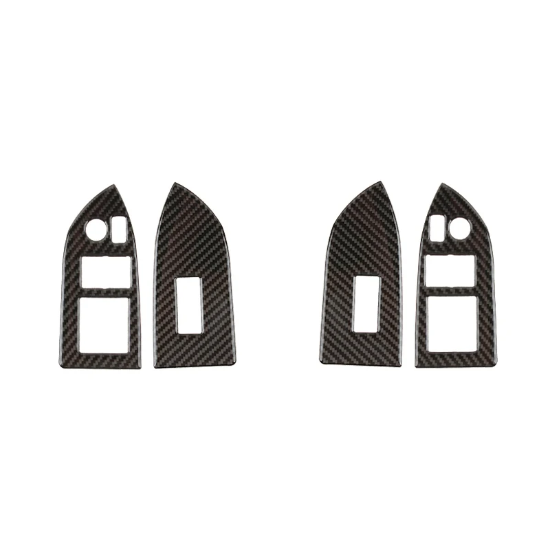 

For Toyota 86 Subaru BRZ 2013 2014 2015 2016 2017 2pcs Carbon Fiber Window Lift Switch Button Cover LHD/RHD