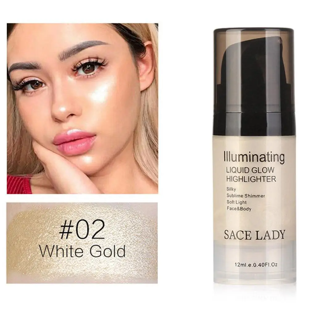 12 мл жидкий хайлайтер Shimmer Glow Face Body профессиональная осветляющая жидкая