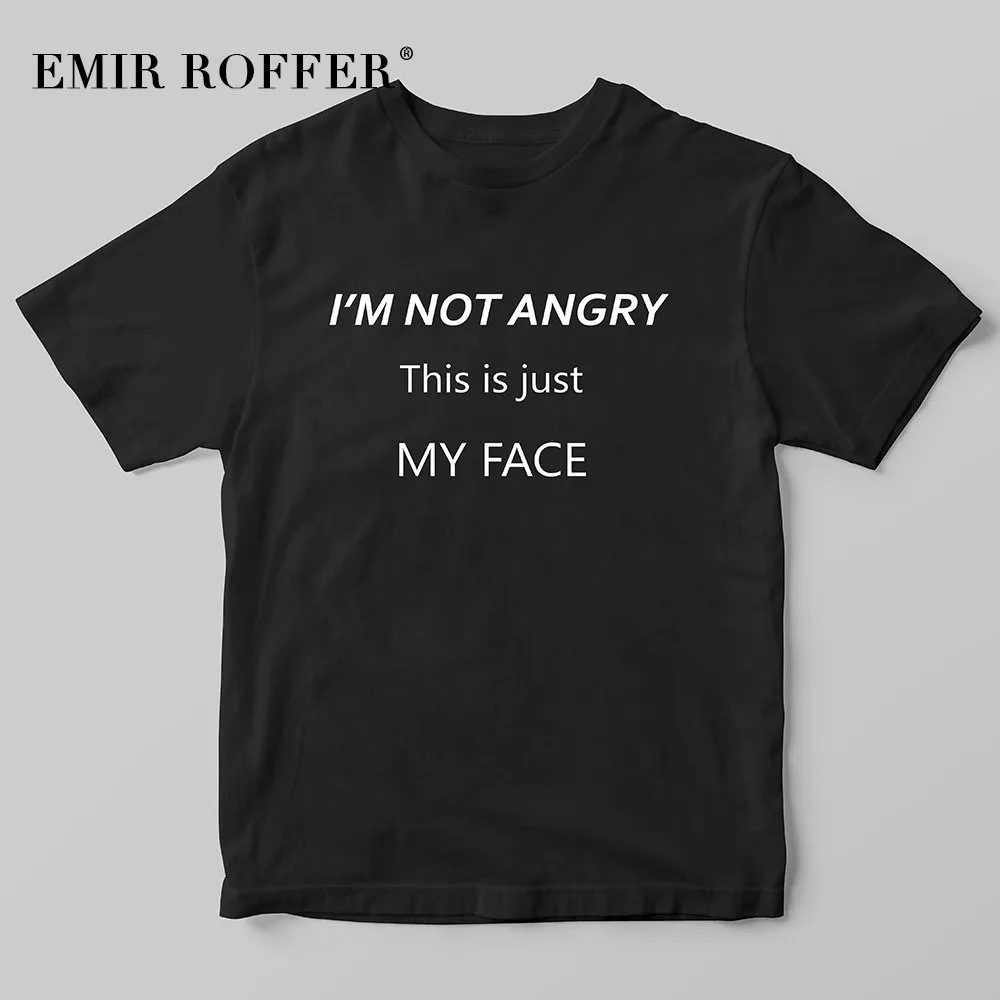 EMIR ROFFER I'm not angry this is just my face забавная рубашка Женская мода 90 s гранж Винтажная