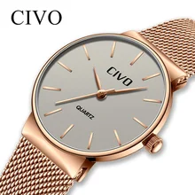 CIVO Fashion Watch Women Waterproof Mesh Strap Quartz Watches Ladies Top Brand Luxury Wrist Watches Girl Clock Relogio Feminino watches women luxury brand lady wrist watches square fashion woman quartz ladies magnet strap free buckle watch relogio feminino