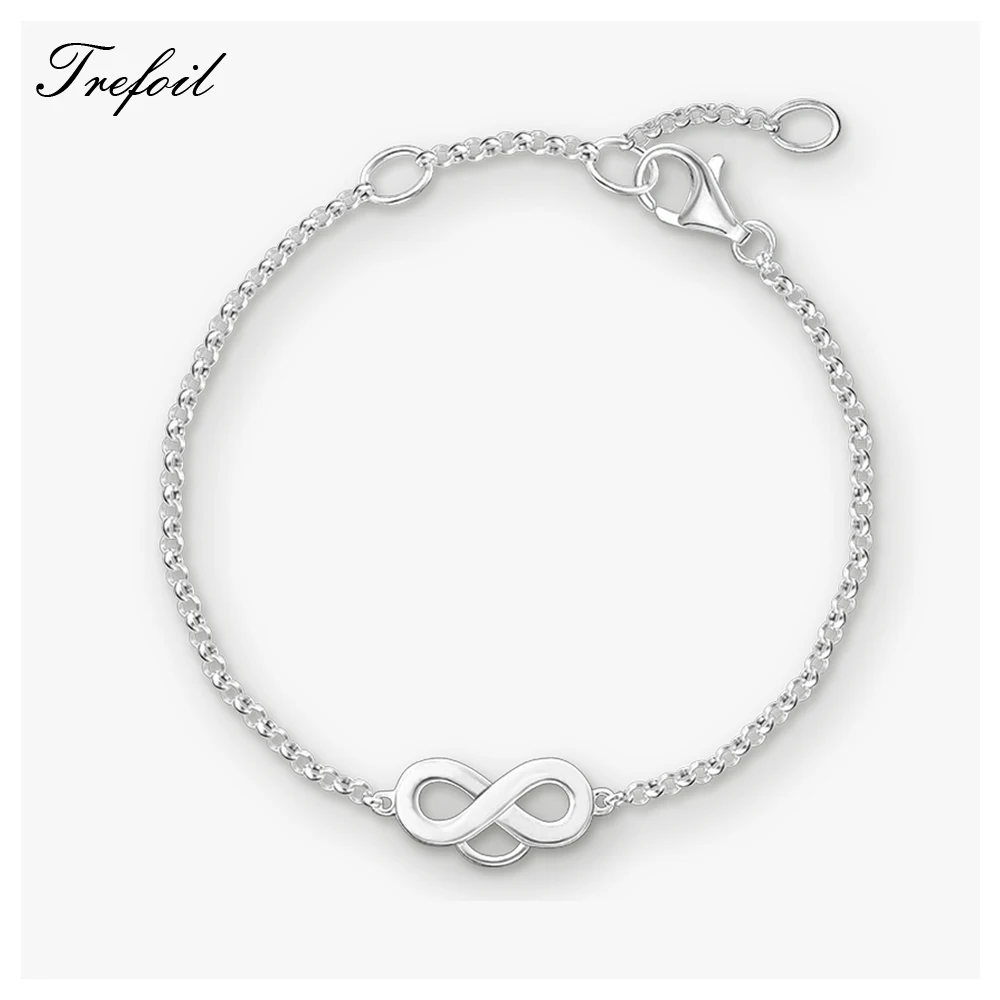 

Charm Bracelets Eternal Love , 925 Sterling Silver Fashion Link Chain Jewelry Trendy Charm Carrier Gift for Women Girls Pulsera