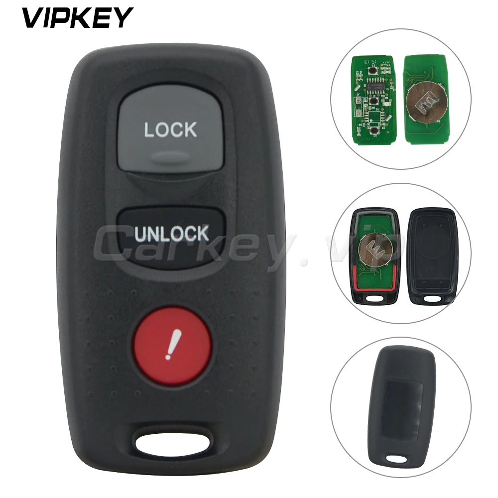 Remotekey KPU41846 3 Button 313.8Mhz For Mazda 3 6  Remote Fob 2003 2004 2005 2006