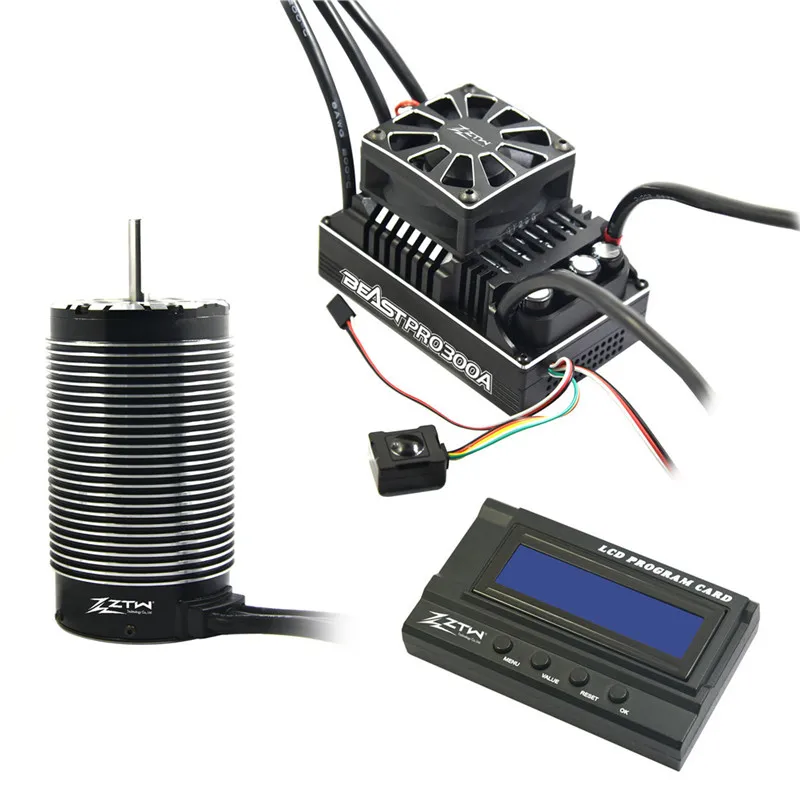 ZTW 3 шт. 1/5 Beast Pro 300A полный водонепроницаемый ESC + BP70210 620KV 4 полюса двигателя ЖК карта