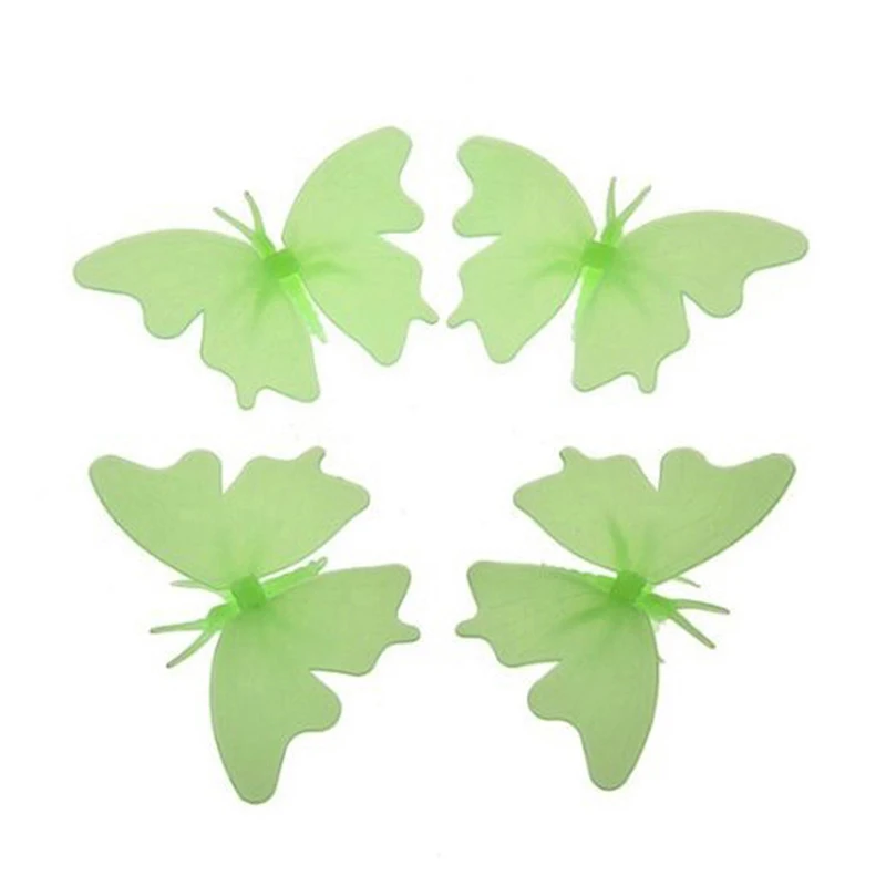 مجموعة من 4 الفلورسنت الفسفورية زينة على شكل فراشة الطفل غرفة ملصقات شمعة مجموعة من 4 الفلورسنت الفسفورية زينة على شكل فراشة الطفل غرفة ملصقات شمعة