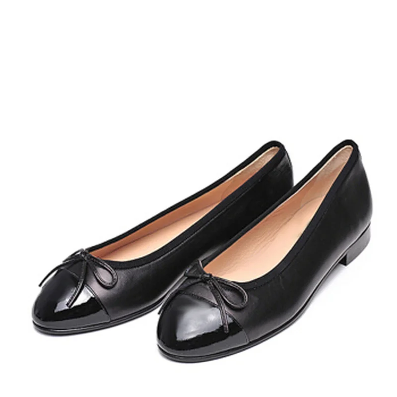 

Genuine Leather Shoes Women Luxury Designer Mixed Color Loafers Casual Flat Shoes Cover Feet Women's Single Shoes Womens Flats