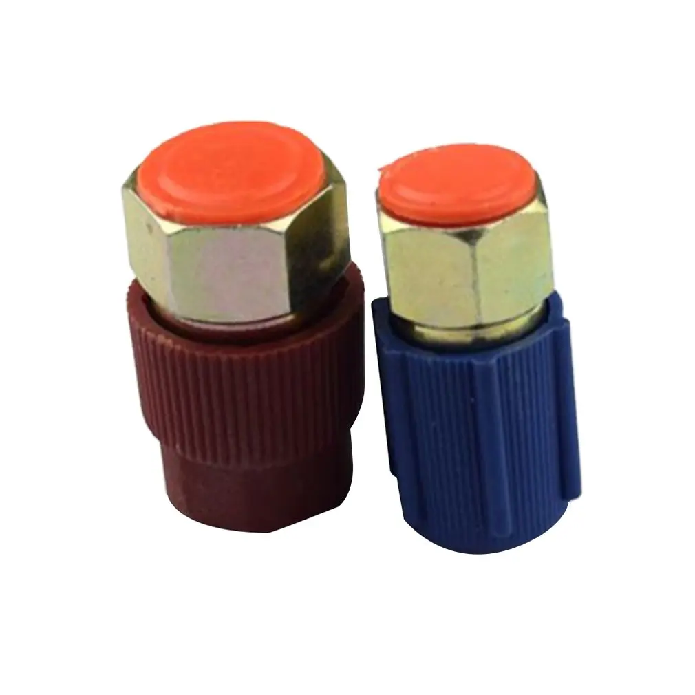 

R12 to R134a High/Low AC Fitting Port Retrofit 7/16" to 3/8" Conversion Adapter Air Conditioning Installation Parts Kit
