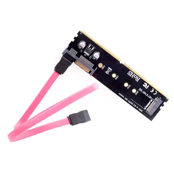 

Jimier M.2 NGFF B/M-key SSD to SATA 22pin Hard Disk Adapter PCBA with DDR4 Connector Holder Black
