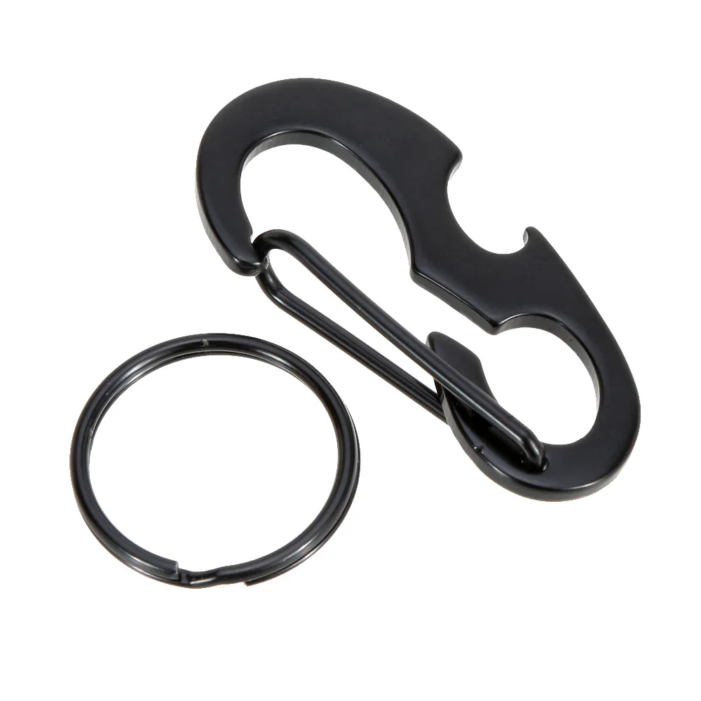 

Lixada D Shape Buckle Snap Clip Outdoor Camping Carabiner Multifunctional Pocket Tool Bottle Opener Keychain Ring Outdoor Tools