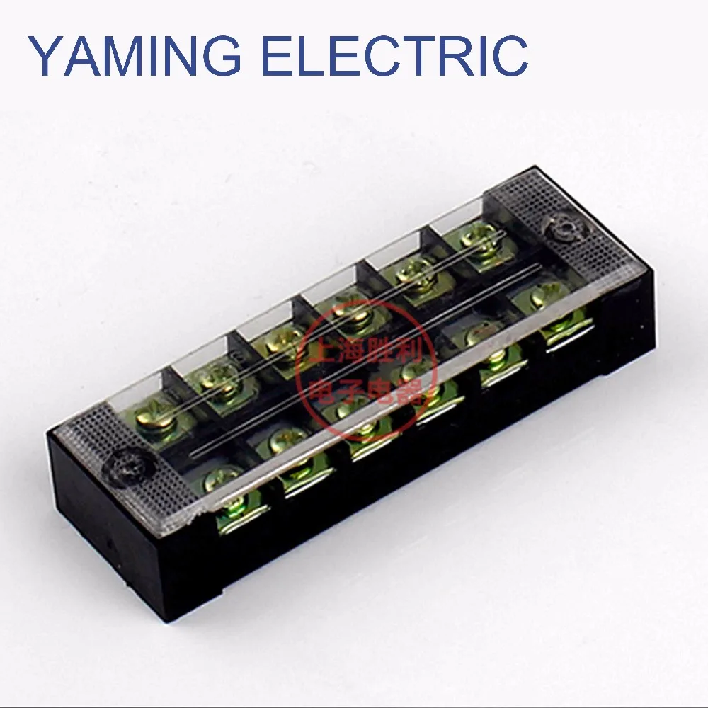

P74 TB-2506 1 piece Dual Row Barrier Screw Terminal Block Wire Connector 600V 25A 6 position Electric Wire Connection