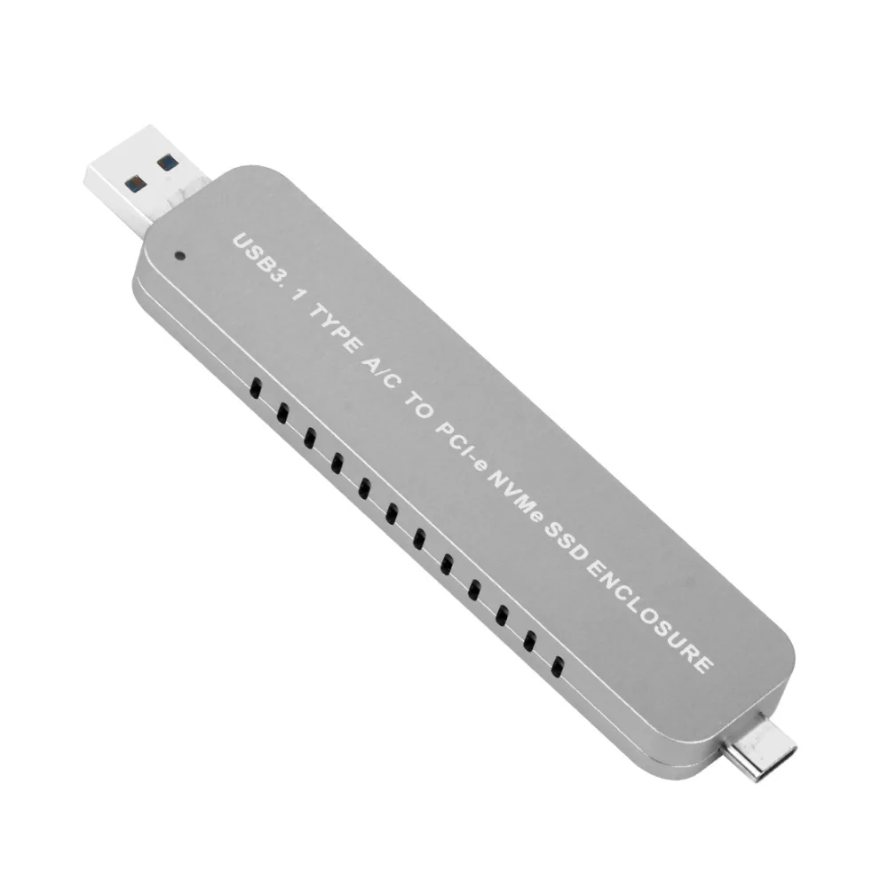 XT-XINTE LM906 USB3.1 TYPE-A+ C к M.2 NVME SSD адаптер жесткий диск корпус внешний HDD корпус для 2242, 2260, 2280 NVMe SSD