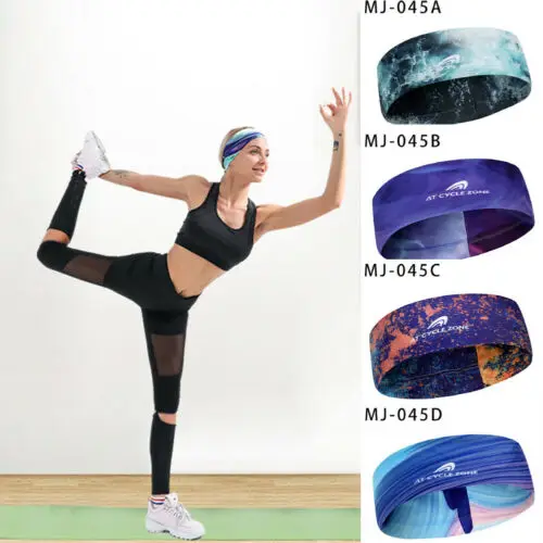 

Women Wide Sports Yoga Headband Stretch Hairband Elastic Hair Band Boho Turban