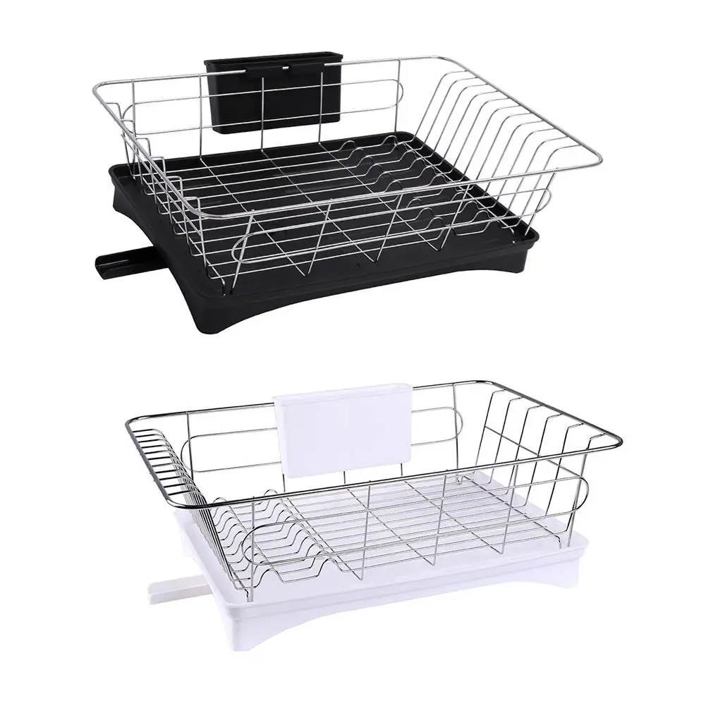 

Stainless Steel Single Layer Drain Dish Rack Kitchen Dishware Storage Stand Rust Proof Corrosion Resistant Dish Rack