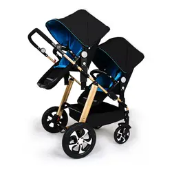 Бесплатная доставка! Близнецы складная детская коляска спереди и сзади свет новорожденных малышей применение двойной каретки двойной