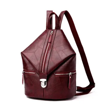 

2019 Luxury Backpack Women Designer Sac A Dos Women Leather Backpacks High Quality Vintage Bagpack Travel Backpacks For Girls
