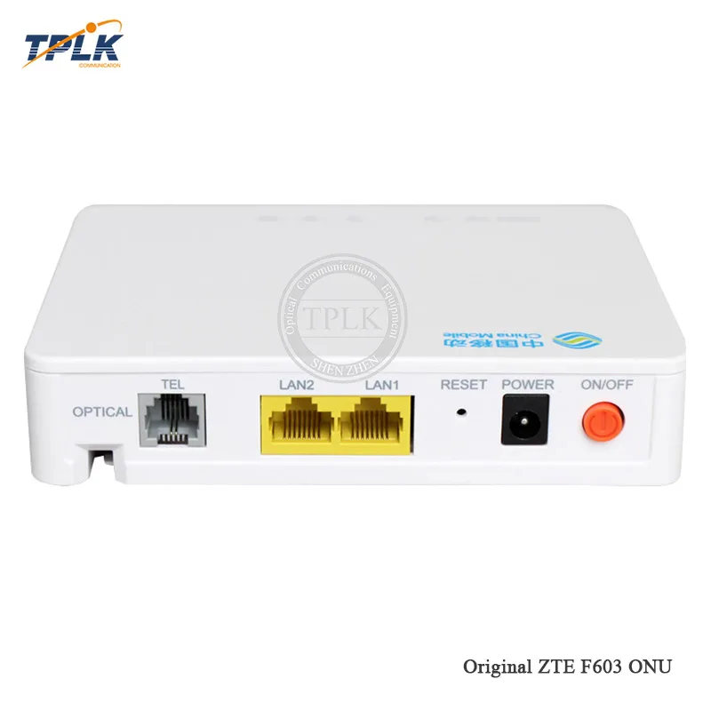 Оригинальный б/у оптический ресивер ZTE F603 1GE + 1FE 1TEL FTTH ONU as F601 F401 F643 F612 GPON ONT
