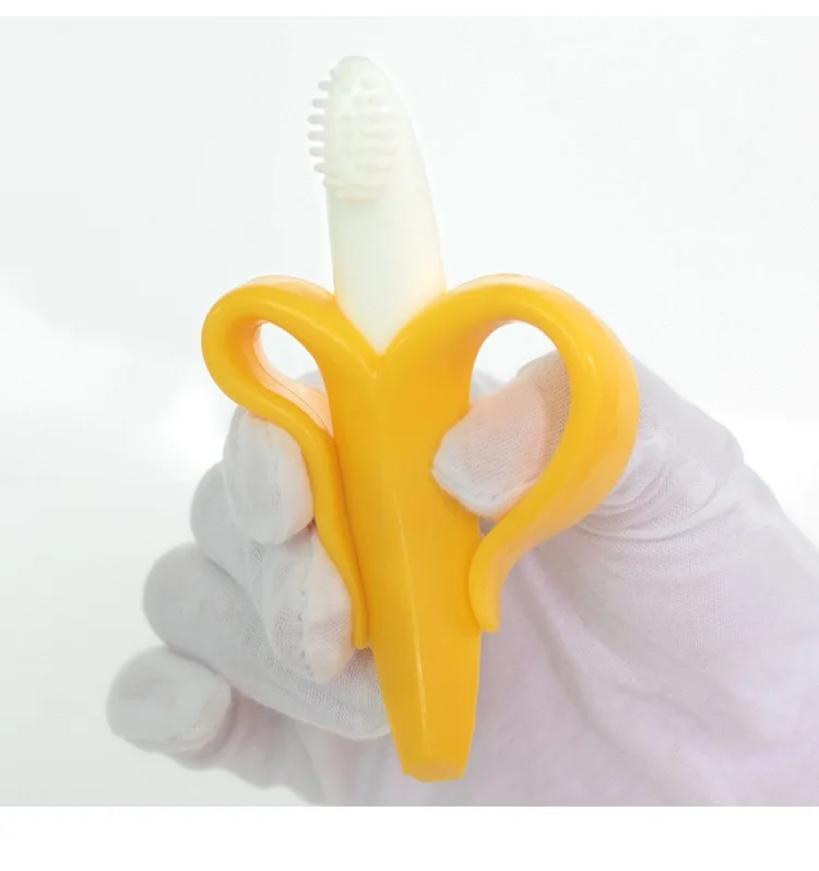 Детская учебная зубная щетка Banan набор для ухода за ребенком Мягкая силиконовая