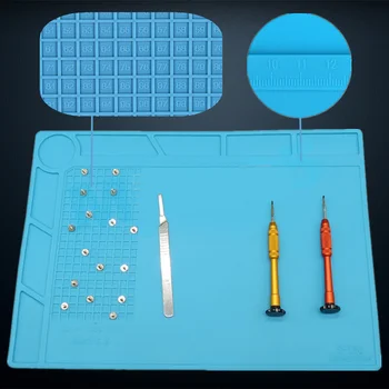 

OSSIEAO 1pc Heat Resistant Pad Multifunction Soldering Repair Insulation Silicone Mat