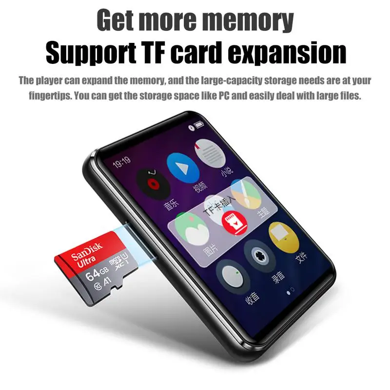 

X6 MP3 Student MP4 Player Touch Screen Super - Thin HiFi Player E - Book Learning English Listening Completa MP3