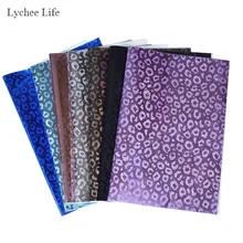 Lychee Life A4 лазерный леопардовый узор искусственная кожа швейная ткань DIY ручной работы украшения одежды аксессуары