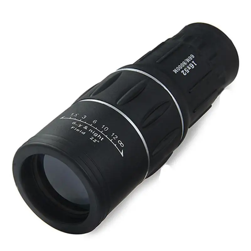 16X52 Монокуляр с двойным фокусом, телескопический бинокль 16X с зумом, 66 м/8000 м, HD область, регулируемая длина фокуса, окулярный объектив в соответствии с