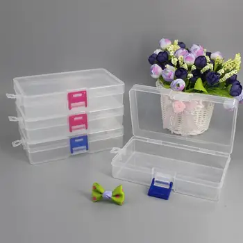 

4pcs Plastic Multipurpose Jewelry Organizer Adjustable Container Storage Box for Pills Hair Clips Earrings