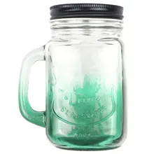 JEYL модный винтажный Мейсон стеклянная Питьевая банка бутылки Чашка 500 мл/17 унций, зеленый