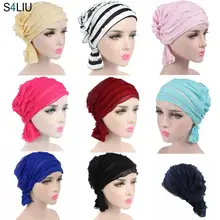 Müslüman kap kadın şapka başörtüsü fırfır bayanlar kanseri türban kemo kap Abaya bere eşarp kap kafa şal şapka iç kap kaput moda