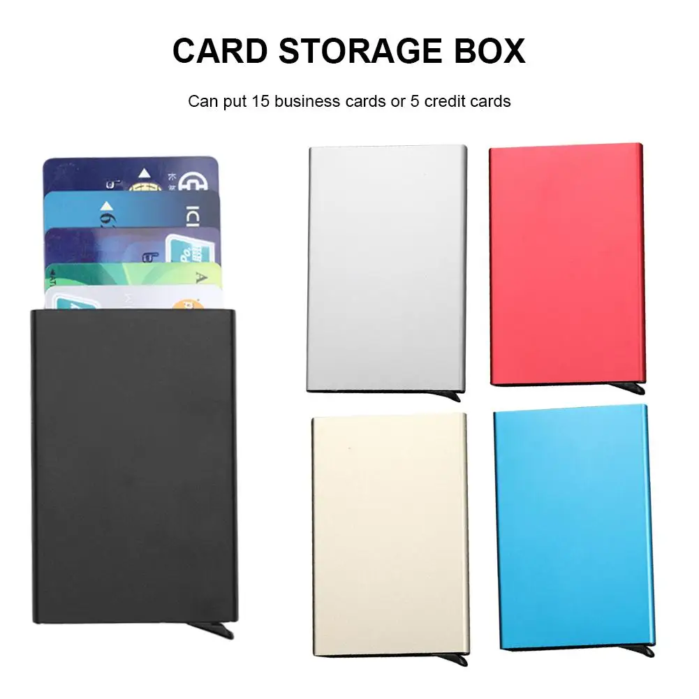 

Universal Car Parking Card Storage Box Anti Magnetic Credit Card Holder Aluminum Card Box