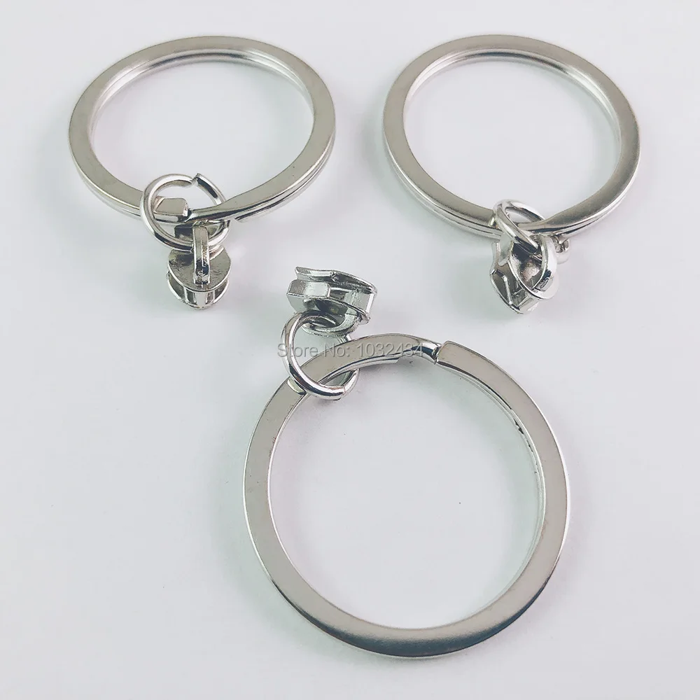 

100pcs/lot No. 3 Ring Zipper Head Pendant 32MM Key Ring DIY Zipper Head Package Accessories Key Chain