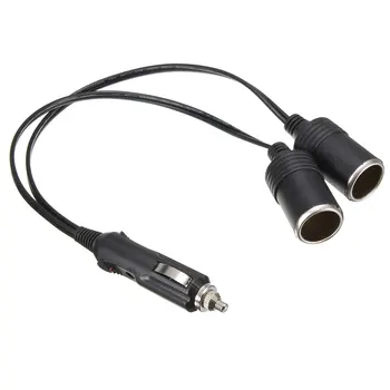 

12V 4.5m Car Auto Twin Double Cigarette Lighter Extension Lead Power Socket Adaptor 2 Way Splitter Charger