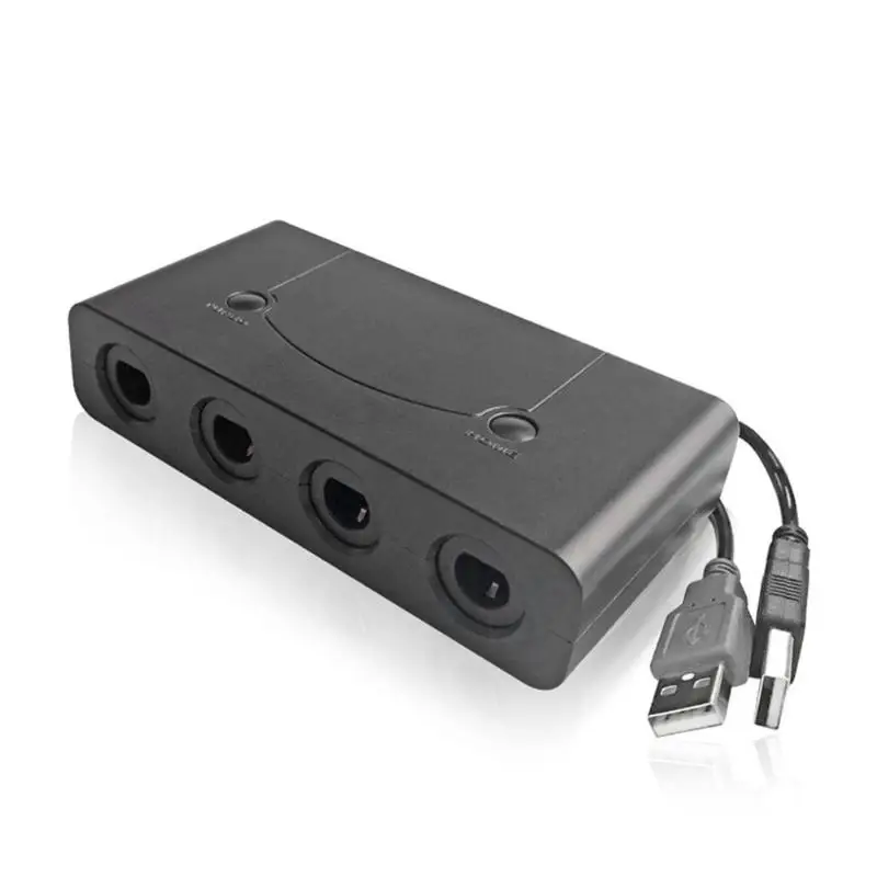 ALLOYSEED 4 Port 3 in 1 Controller Adapter Converter Compatible for Nintend Switch Wii U PC GameCube Connect up to four GC game ALLOYSEED 4 Port 3 in 1 Controller Adapter Converter Compatible for Nintend Switch Wii U PC GameCube Connect up to four GC game