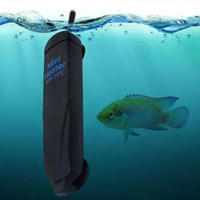 Mini Submersible Adjustable Temperature Thermostat Heater Rod Aquarium Fish Tank Water Heat 8/16W | Дом и сад