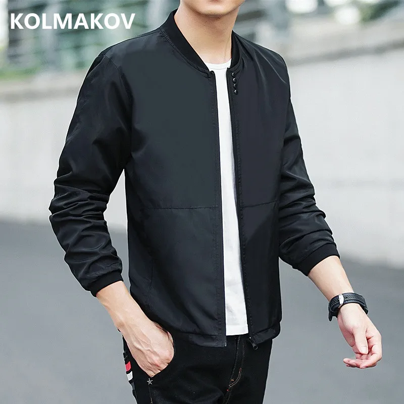 

2019 mens New Spring Men's Thin Jackets Coats Male Casual Slim fit good quality Bomber Jacket Mens Overcoat full size M-5XL