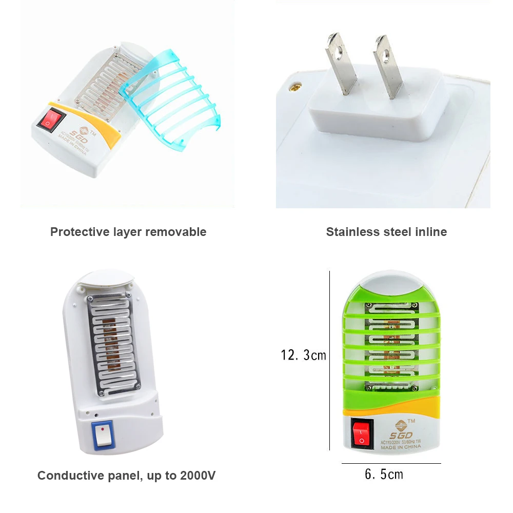 Лампы против насекомых светодиодный разъем электрические комары мухи Жук Насекомое ловушка уничтожитель Zapper ночника Огни США ЕС Plug борьба с вредителями