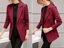 New Style Fashion Women Long Sleeve Casual Notched Collar Leisure Blazers Coats