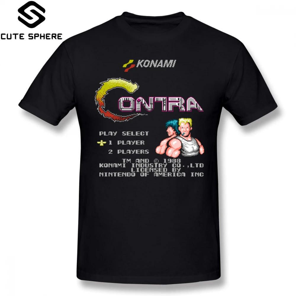 

Contra T Shirt Contra T-Shirt Short Sleeve Classic Tee Shirt Funny Graphic Cotton Mens Plus size Tshirt