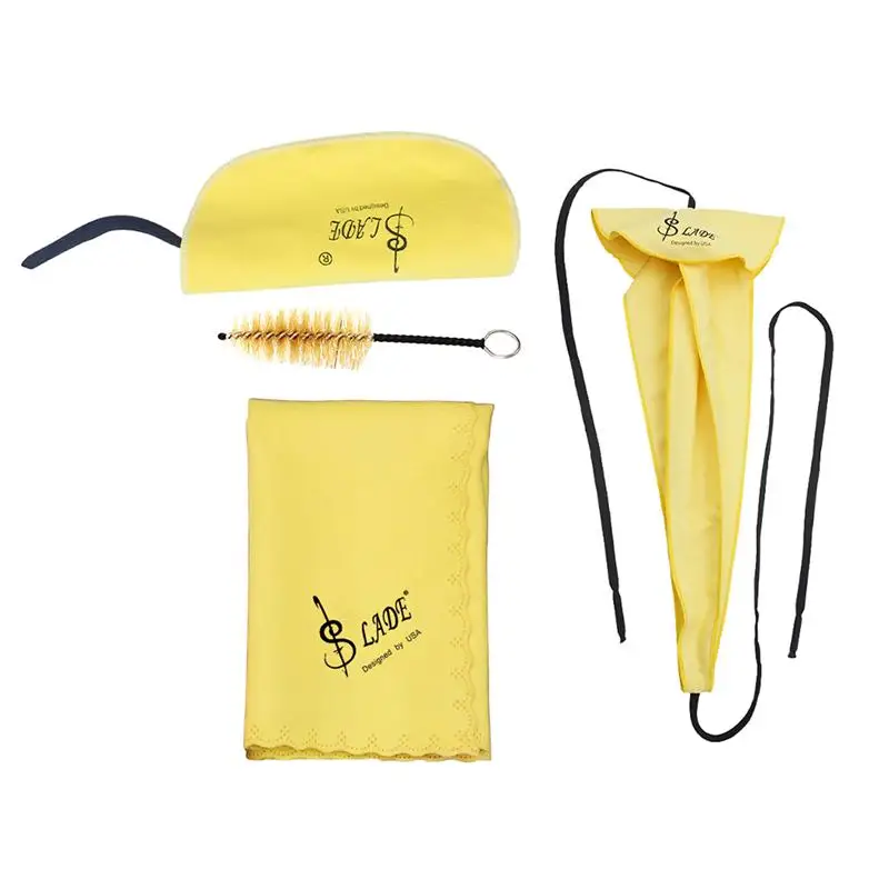 

Pack of 4 PCS 3D Passing Passing with Brush Passing Wiping Cloths Set Kit Saxophone Sax Musical Instruments Cleaning Accessories