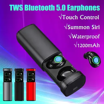 

Touchs Control TWS bluetooth 5.0 Earphone ANC Waterproof Mini Twins Wireless Earphones Stereo Headset Earbuds For iPhone