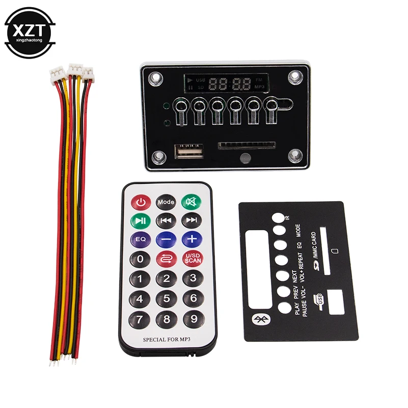 

JQ-D033BT USB MP3 Decoder Board Module MP3 Player Integrated Bluetooth Hands-free with Remote Control USB FM Aux Radio For Car
