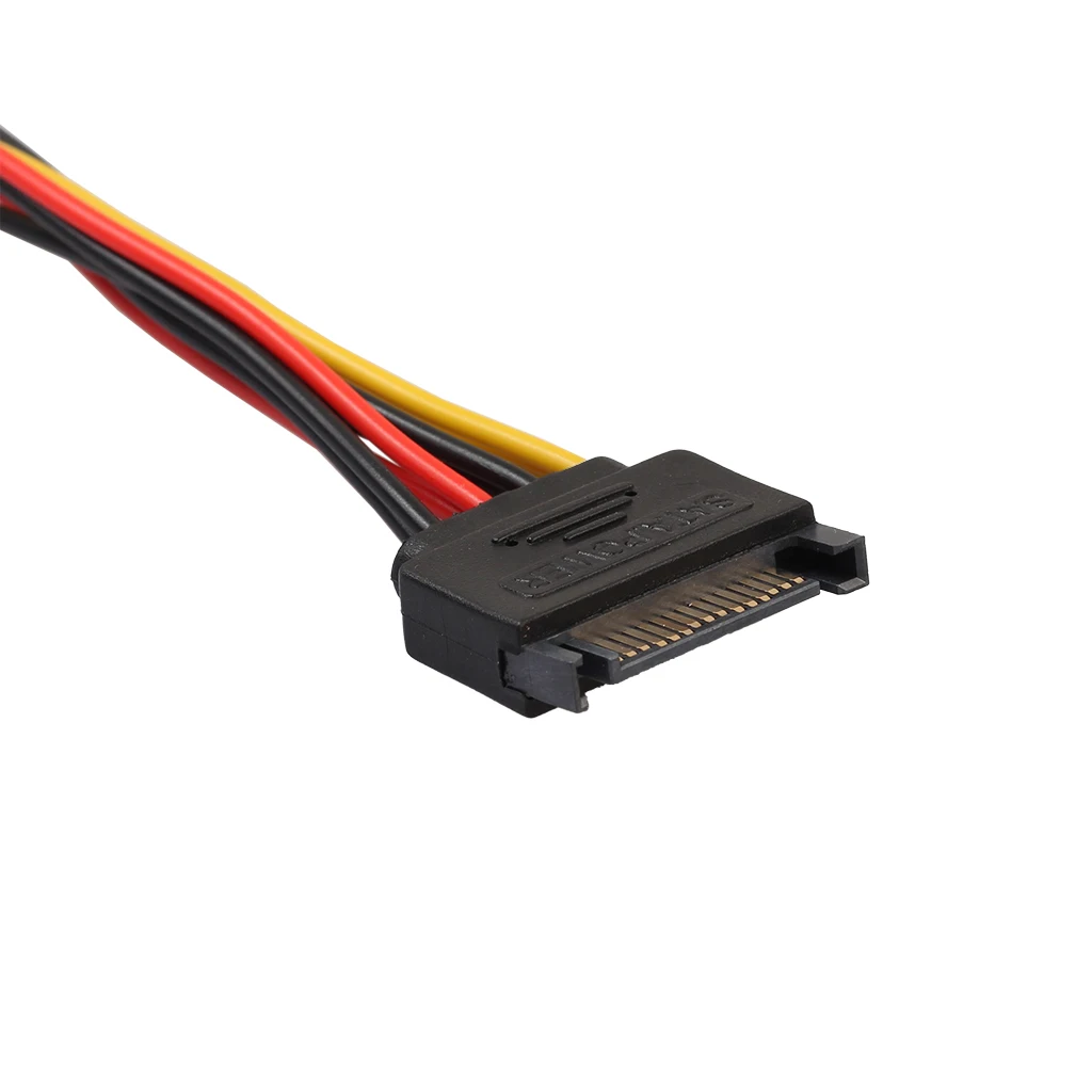 15 Pin Sata Male to Female и 4Pin LP4 силовой сплиттер Y кабель 18 см|Компьютерные кабели разъемы| |