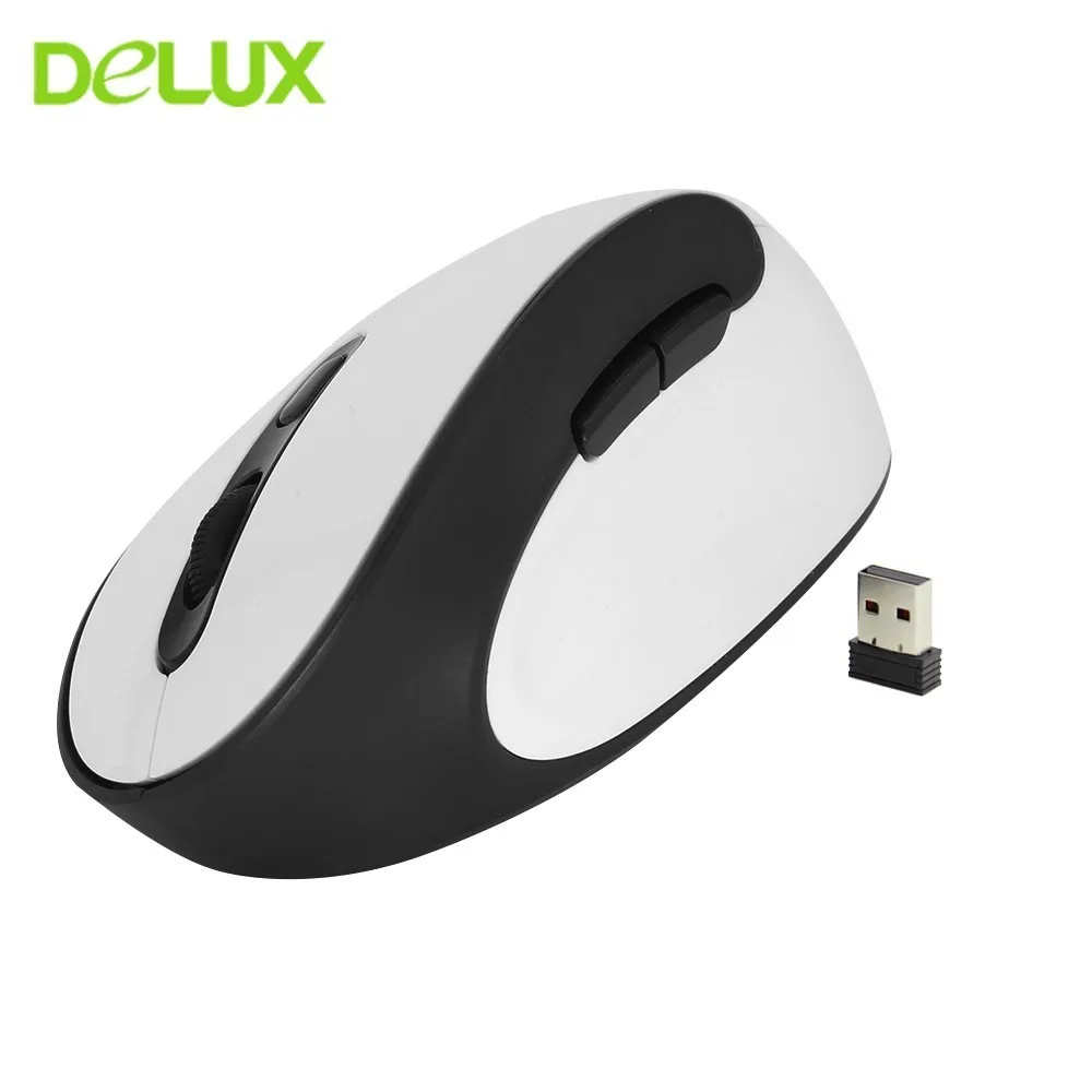 

Delux M618se Vertical Wireless Mouse 5 Buttons 1600 DPI Ergonomic 2.4GHz Optical Office Computer Mause USB Mice For PC Laptop