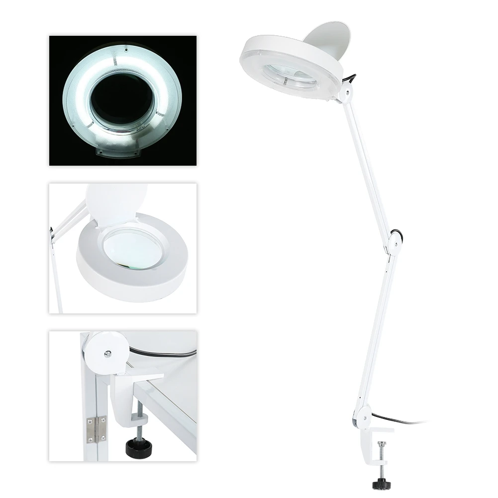 

Desktop LED Cold Light Magnifier 5X Magnifying Lamp Face Skin Care Beauty Light Face Care Tool