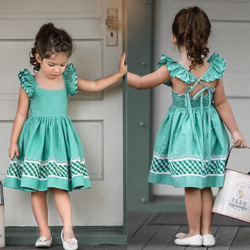 

PUDCOCO Newest Princess Baby Kids Girls Dress Tutu Wedding Evening Party Dress Fashion Kids Girl Outfits 1-5T
