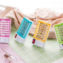 Светодиодный Электрический комаров, летающий Жук Насекомое электрическая ловушка, ночная лампа, освещение 4 цвета, США, ЕС, штекер 110 В 220 В