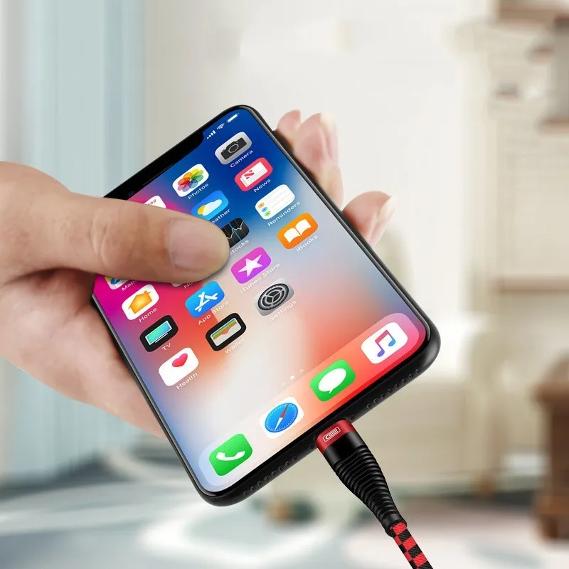 Супер тонкий 2.4A Micro USB быстрый заряд кабеля Дата кабель из нейлона синхронизации