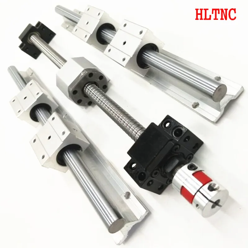 

2 pc SBR16-1500mm linear guide+4 pc bearing SBR20UU+1pc SFU/RM SFU1605-1500mm+nut+end machined+bkbf12+dsg16h+coupling