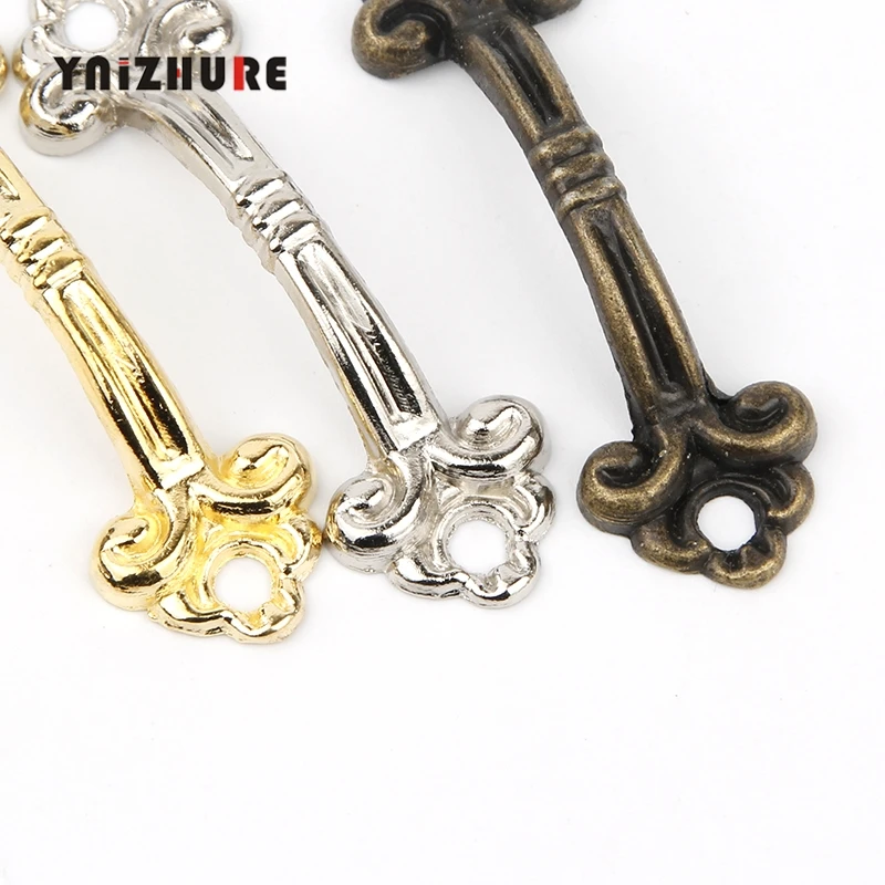 YNIZHURE 10 قطع مقابض المقابض المعلقات الزهور ل درج خشبية مجوهرات أثاث البرونزية لهجة مقبض مجلس الوزراء التأثيرات